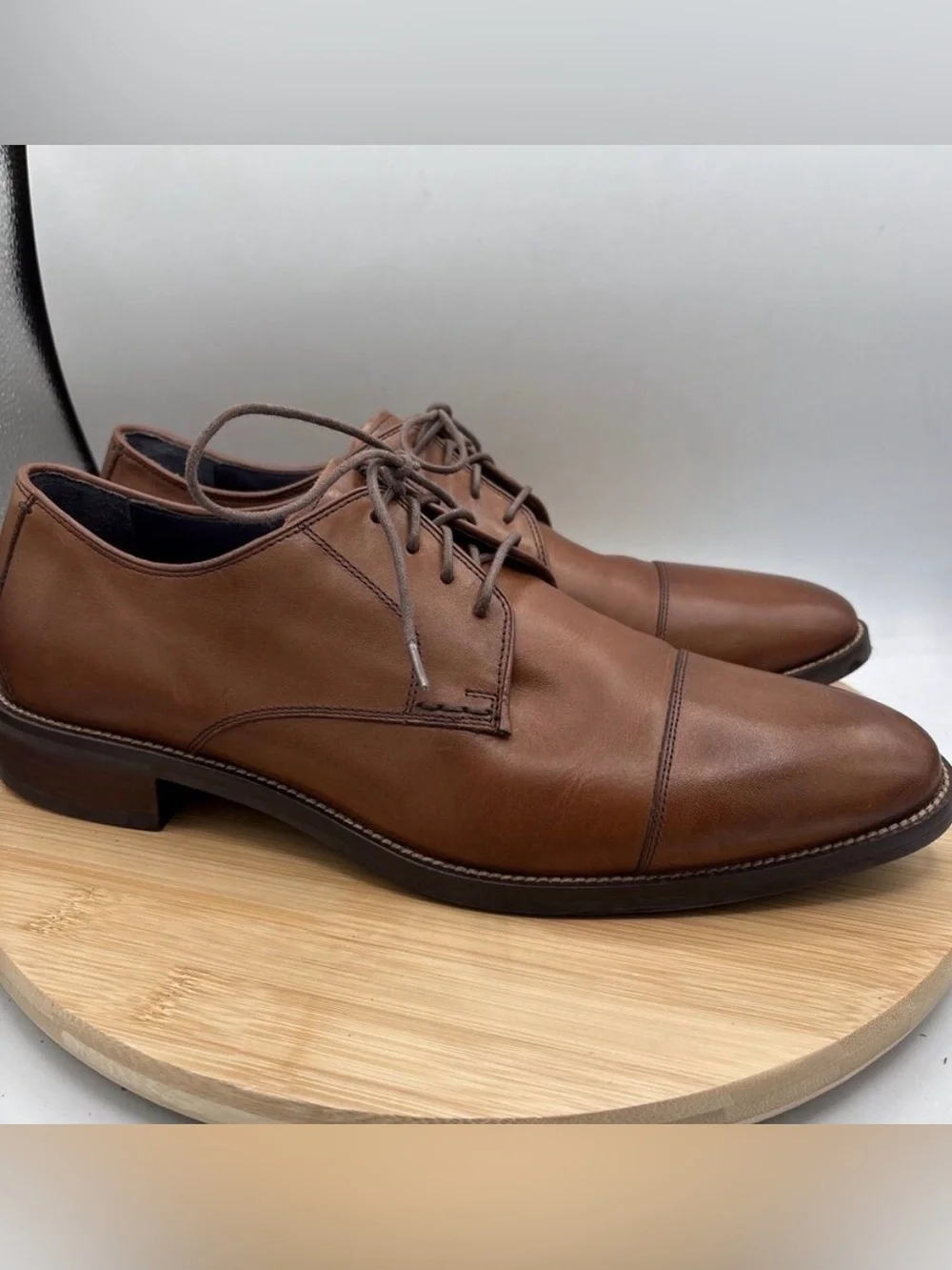 Cole Haan Men's Lenox Hill Cap Oxford Brown Size 11M C11632 Lace Up Dress Shoes